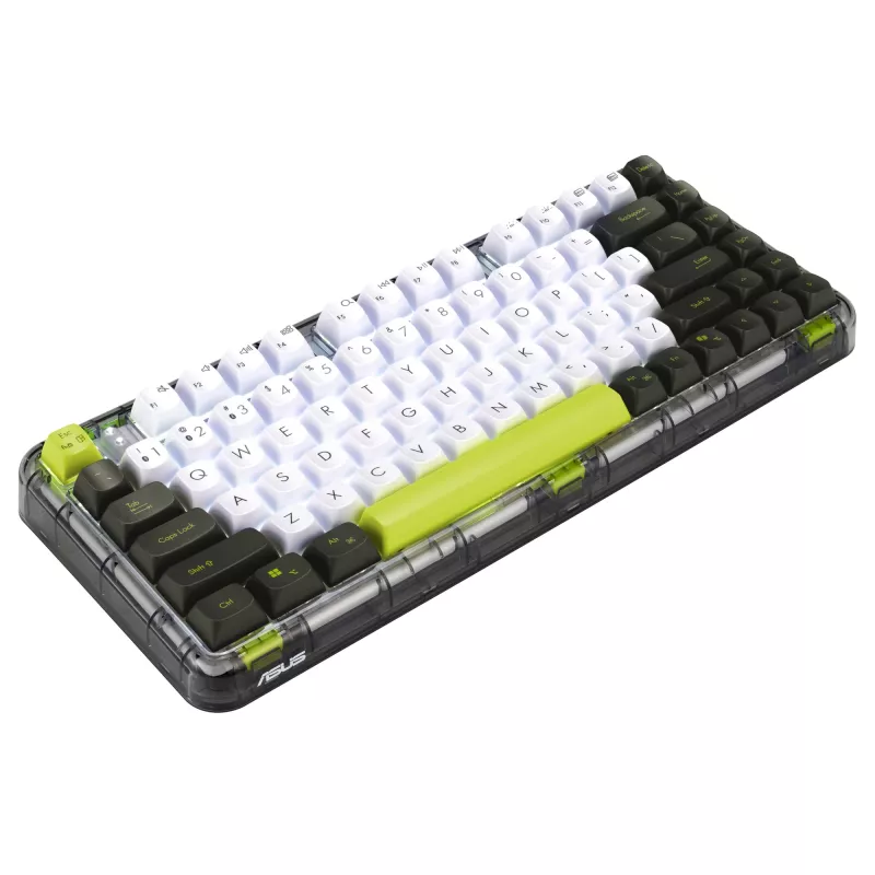 ASUS Jelly75 KD201 teclado mecánico, diseño 75%, USB, RF Wireless y Bluetooth, multicolor