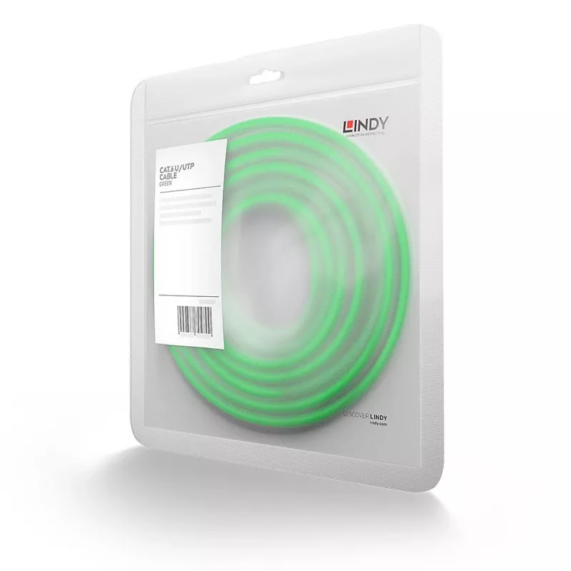 Lindy cable de red Cat.6 U/UTP de 0,3 m, verde