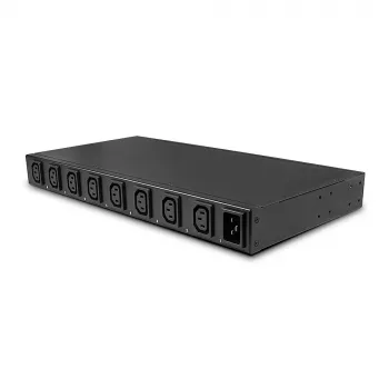Lindy IPower Switch Pro 8 (gestión de energía por IP), interior, conector hembra C14, negro, acero, 8 tomas de red, sobrecalentamiento