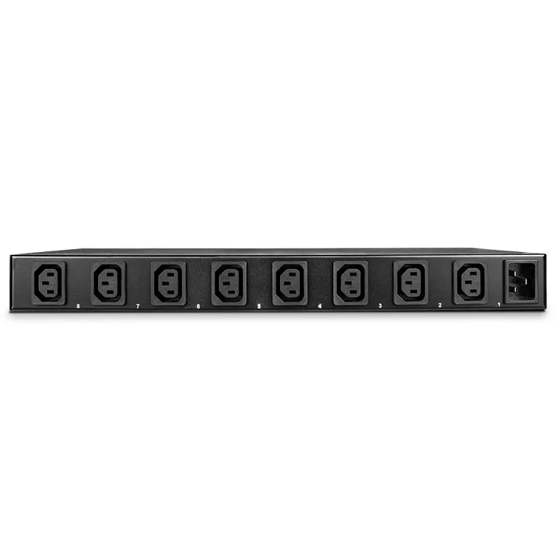 Lindy IPower Switch Pro 8 (gestión de energía por IP), interior, conector hembra C14, negro, acero, 8 tomas de red, sobrecalentamiento