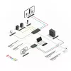 Lindy sistema de presentación HDBaseT con panel de control, 3840 x 2160 píxeles, transmisor y receptor AV, 70 m, con cable, negro, blanco, HDCP