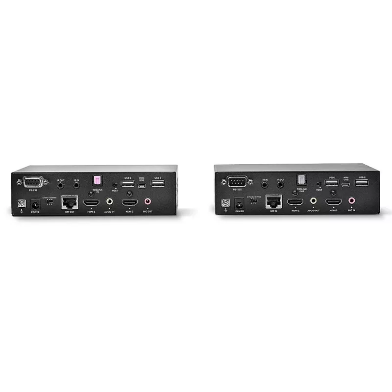 Lindy extensor Cat.6 de 100 m HDMI, USB y RS-232 de doble cabezal