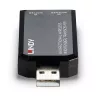 Lindy extensor IR inalámbrico bidireccional, transceptor, transmisor y receptor AV, 150 m, con cable, negro