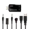 Lindy extensor IR inalámbrico bidireccional, transceptor, transmisor y receptor AV, 150 m, con cable, negro