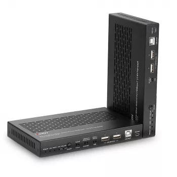 Lindy extensor KVM HDBaseT 3.0 Cat.6A de 100 m HDMI 4K60, audio, IR y RS-232