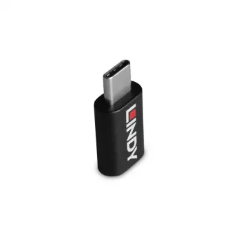 Lindy USB 3.2 Type-C a C 100W bloqueador de datos, USB Type-C, USB Type-C, negro