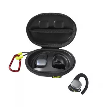 Hama Spirit Athletics Auricular True Wireless Stereo (TWS) con gancho deportivo Bluetooth Negro