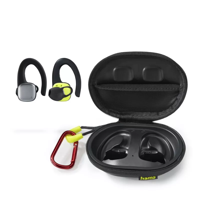 Hama Spirit Athletics Auricular True Wireless Stereo (TWS) con gancho deportivo Bluetooth Negro