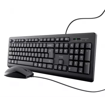 Trust TKM-250 Teclado ratón incluido Oficina USB QWERTZ Alemán Negro