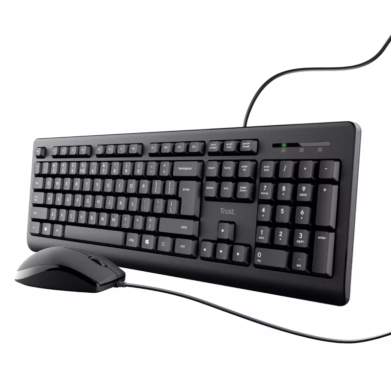 Trust TKM-250 Teclado ratón incluido Oficina USB QWERTZ Alemán Negro