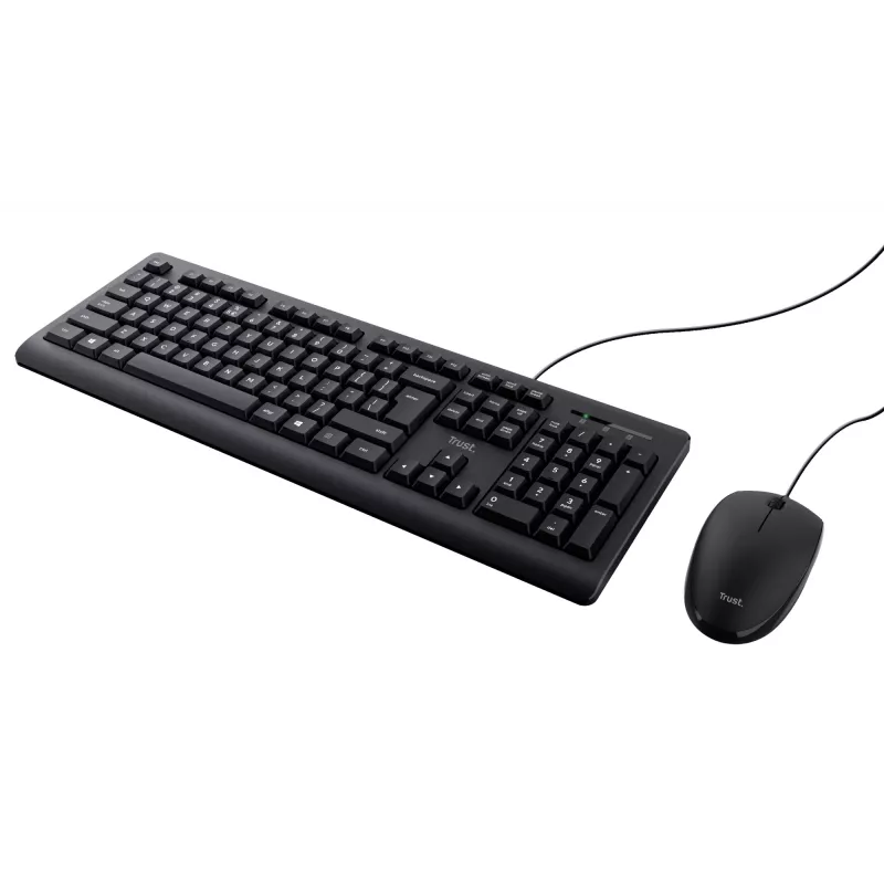 Trust TKM-250 Teclado ratón incluido Oficina USB QWERTZ Alemán Negro