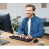 Trust TKM-250 Teclado ratón incluido Oficina USB QWERTZ Alemán Negro