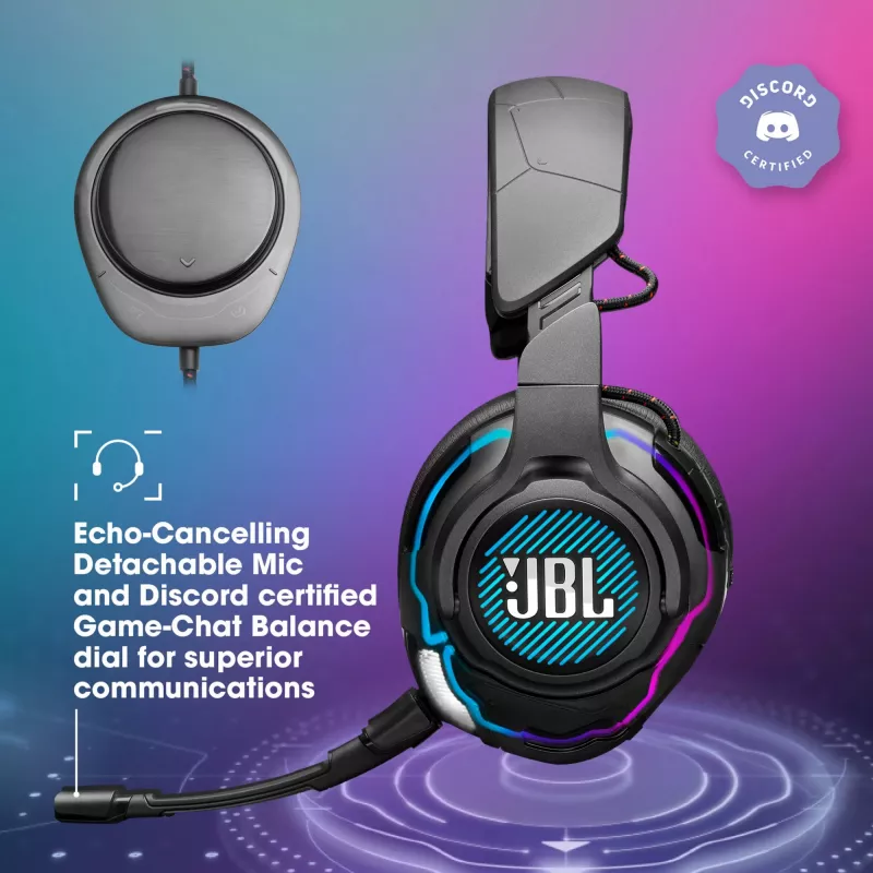 JBL Quantum One NEGRO, Con cable, Gaming, 20 - 20000 Hz, 526 g, Auriculares, Negro