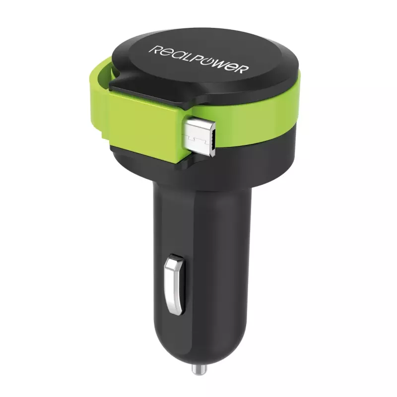 Cargador móvil RealPower 257635 Universal Negro Verde