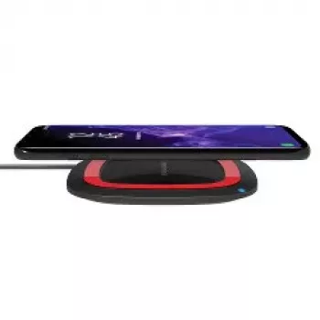 Cargador inalámbrico RealPower FreeCharge-10 Smartphone Negro Rojo