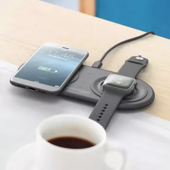 Cargador de interior RealPower ChargeAIR Duo smartphone smartwatch negro USB