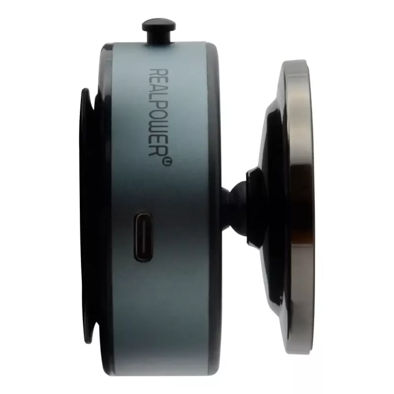 Soporte pasivo para coche RealPower MH-1 — soporte magnético, para teléfonos móviles, negro