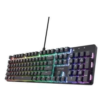 Teclado gaming Trust GXT 871 Zora mecánico USB RGB negro