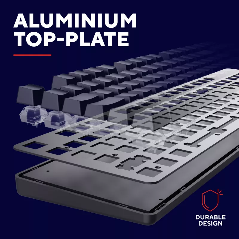 Teclado gaming Trust GXT 871 Zora mecánico USB RGB negro