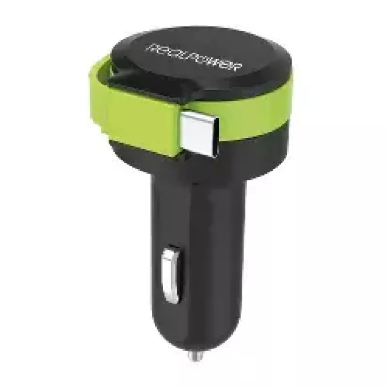 Cargador móvil RealPower 257636 universal negro verde