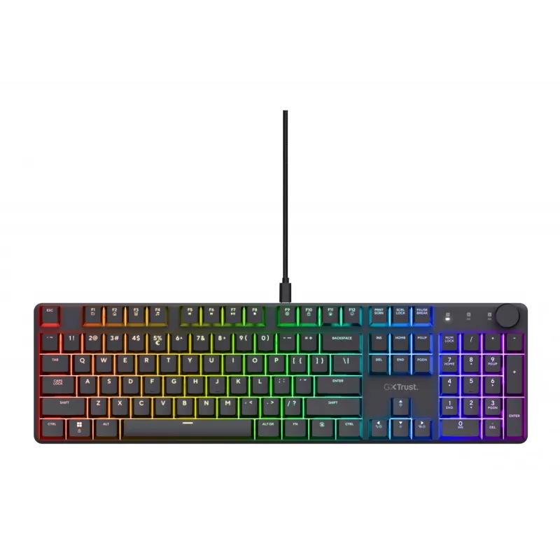 Teclado gaming Trust GXT 866 Torix mecánico USB QWERTZ negro