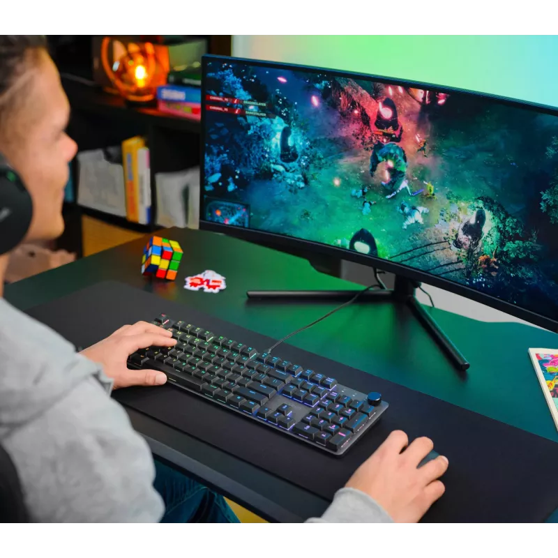 Teclado gaming Trust GXT 866 Torix mecánico USB QWERTZ negro
