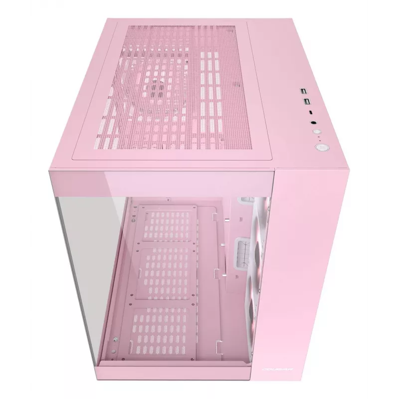 Caja de PC COUGAR Gaming FV150 RGB Torre Midi Rosa