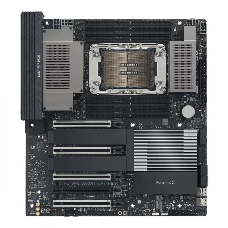 Placa base ASUS PRO WS W890-SAGE — Intel W890, LGA 4710-2, CEB, 8× DIMM, DDR5, Quad-channel, Ethernet 2.5G y 10G