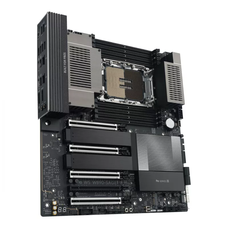 Placa base ASUS PRO WS W890-SAGE — Intel W890, LGA 4710-2, CEB, 8× DIMM, DDR5, Quad-channel, Ethernet 2.5G y 10G
