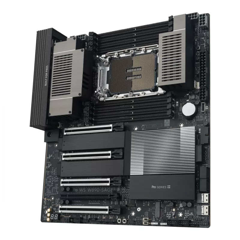 Placa base ASUS PRO WS W890-SAGE — Intel W890, LGA 4710-2, CEB, 8× DIMM, DDR5, Quad-channel, Ethernet 2.5G y 10G