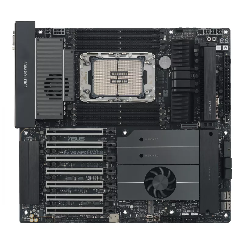 Placa base ASUS Pro WS W890E-SAGE SE — Intel W890, LGA 4710-2, EEB, 8x DIMM DDR5, Octa-Channel, 10GbE