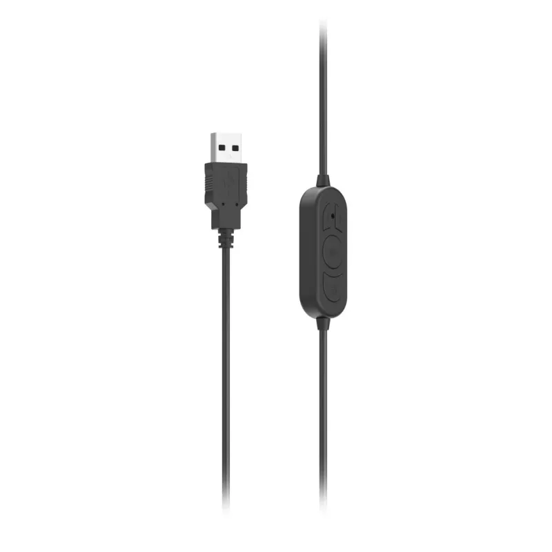 Hama HS-USB300 V2 Auriculares con cable Diadema Oficina/Callcenter USB Type-A Negro
