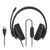 Hama HS-USB300 V2 Auriculares con cable Diadema Oficina/Callcenter USB Type-A Negro