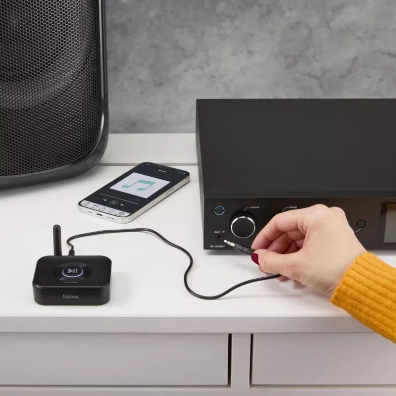 Hama Link.it solo Adaptador receptor de audio Bluetooth, 00205321