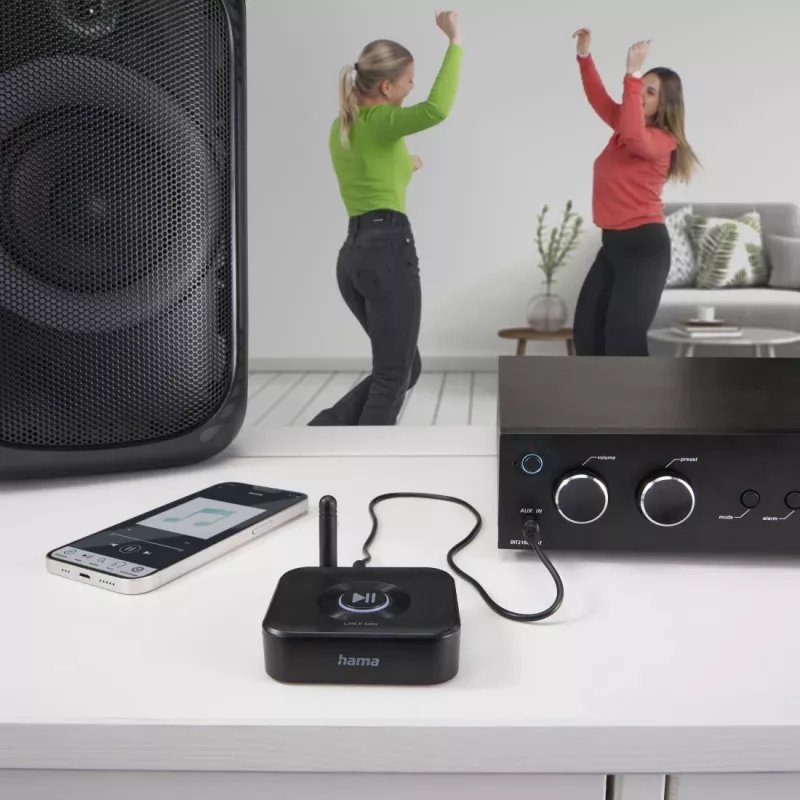Hama Link.it solo Adaptador receptor de audio Bluetooth, 00205321