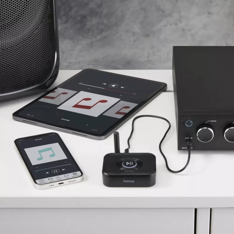 Hama Link.it solo Adaptador receptor de audio Bluetooth, 00205321
