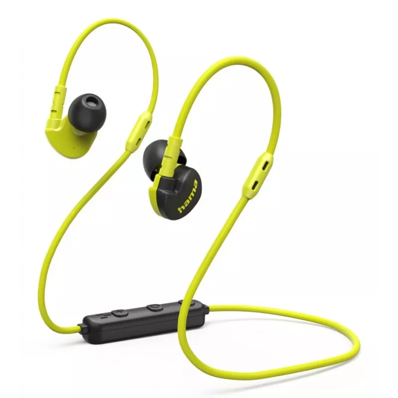 Hama Freedom Athletics III auricular inalámbrico con gancho, in-ear deportivo Bluetooth negro, amarillo
