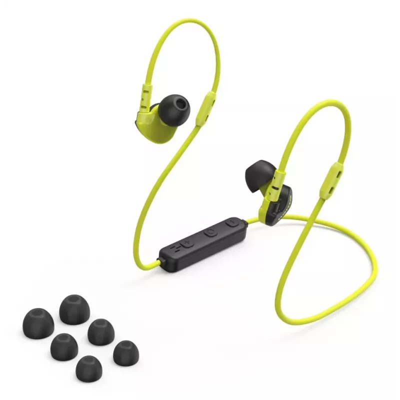 Hama Freedom Athletics III auricular inalámbrico con gancho, in-ear deportivo Bluetooth negro, amarillo