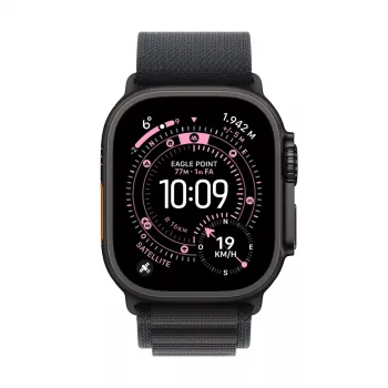Apple Watch Ultra 3 GPS + Cellular 49mm Caja de titanio negro con correa Alpine Loop negra - Small