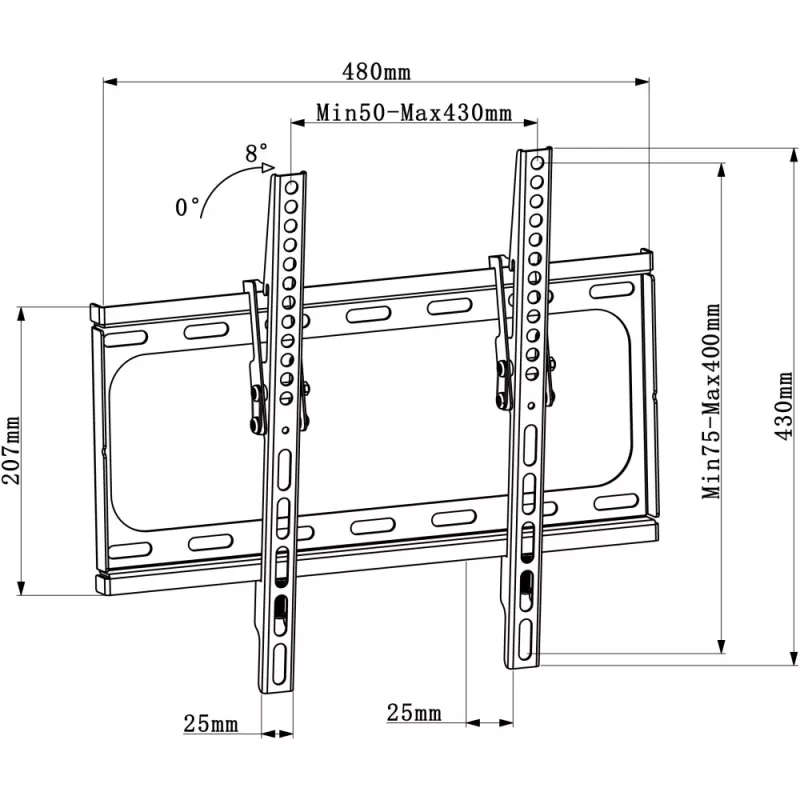 Soporte de TV Techly ICA-PLB 261M 142,2 cm (56