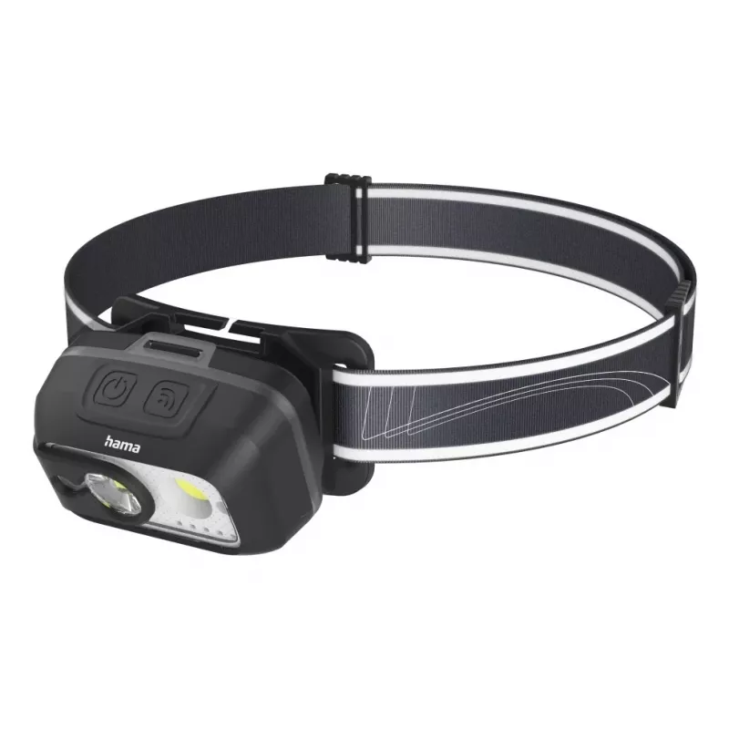 Linterna frontal Hama HL500-C negra, gris LED