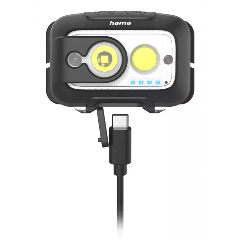 Linterna frontal Hama HL500-C negra, gris LED