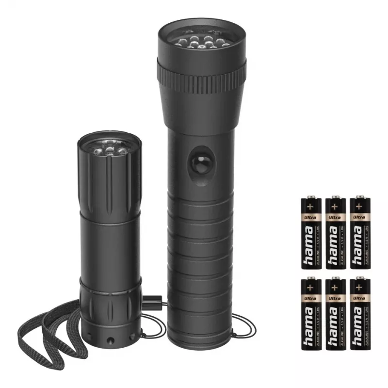 Linterna de mano Hama FL-DUO negra LED