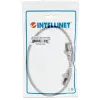 Cable de red Intellinet, Cat6, 0,5 m, gris, cobre, S/FTP, LSOH/LSZH, PVC, RJ45, contactos dorados, funda antiacodaduras, manguito moldeado antiacodaduras y antitracción, garantía de por vida