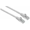 Cable de red Intellinet, Cat6, 5 m, gris, cobre, S/FTP, LSOH / LSZH, PVC, RJ45, contactos dorados, funda antiacodaduras, garantía de por vida