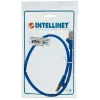 Cable de red patch Intellinet, Cat6, 0,5 m, azul, cobre, S/FTP, LSOH / LSZH, PVC, RJ45, contactos bañados en oro, snagless, con protección antirrotura, garantía de por vida