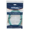 Cable de fibra óptica patch Intellinet, OM3, LC/LC, 1 m, aqua, dúplex, multimodo, 50/125 µm, LSZH, fibra, garantía de por vida