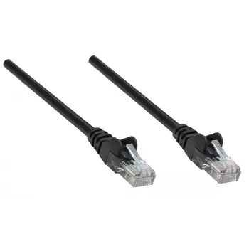 Cable de red patch Intellinet, Cat6, 1,5 m, negro, cobre, S/FTP, LSOH/LSZH, PVC, RJ45, contactos bañados en oro, protección de lengüeta, funda antirrotura, garantía de por vida