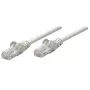 Cable de red patch Intellinet, Cat6, 1,5 m, gris, cobre, S/FTP, LSOH/LSZH, PVC, RJ45, contactos bañados en oro, conector sin lengüeta, funda antirrotura, garantía de por vida