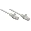 Cable de red patch Intellinet, Cat6, 1,5 m, gris, cobre, S/FTP, LSOH/LSZH, PVC, RJ45, contactos bañados en oro, conector sin lengüeta, funda antirrotura, garantía de por vida